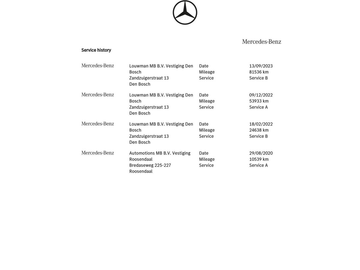 Foto del mantenimiento del Mercedes CLA Mercedes CLA Shooting Brake 180 (136 CV)