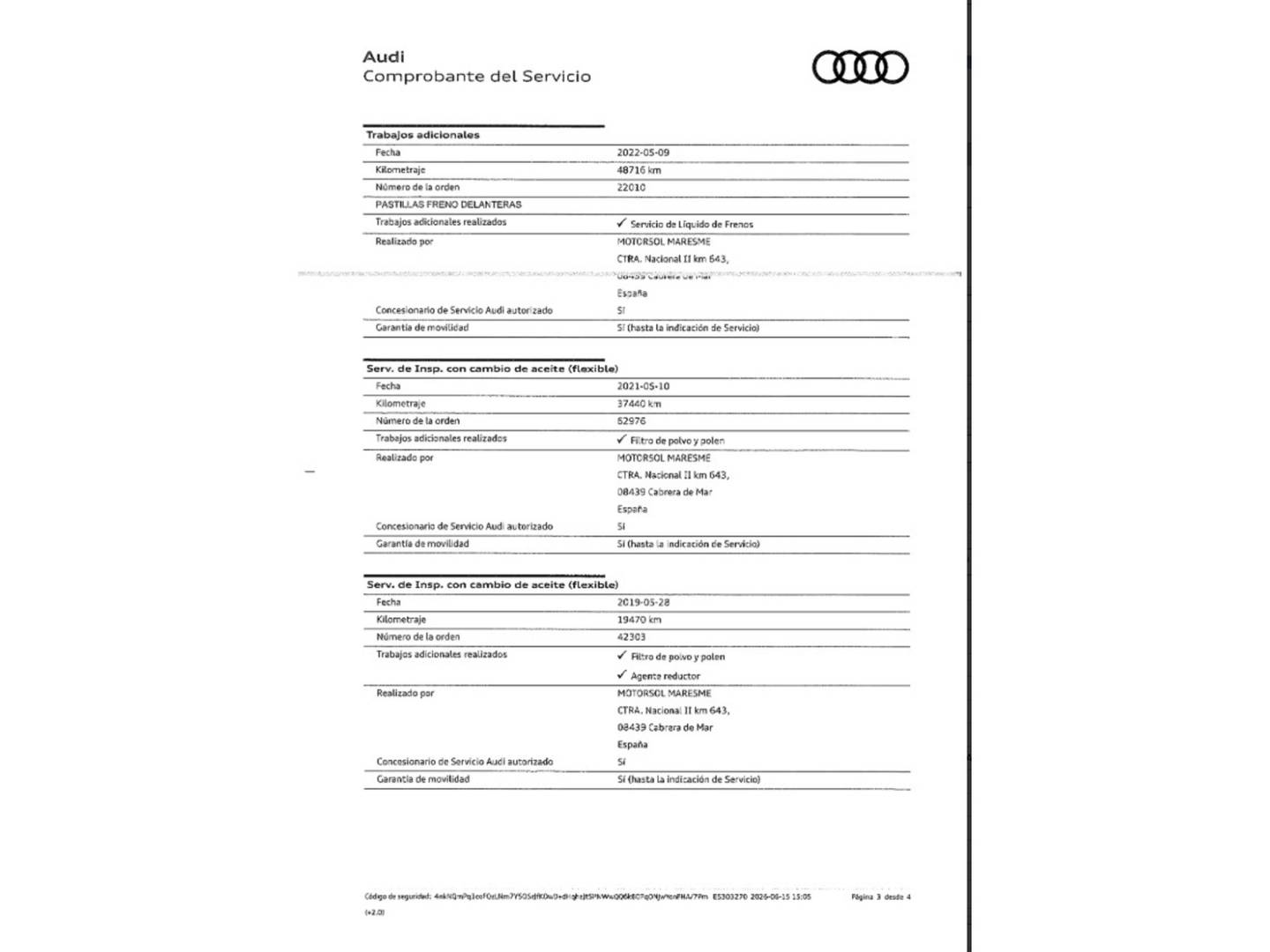 Foto del mantenimiento del Audi Q3 Audi Q3 design edition 2.0 TDI (150 CV) S tronic