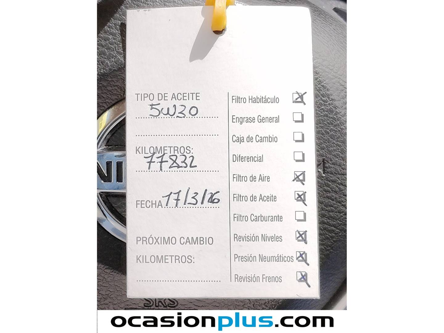 Foto del mantenimiento del Nissan Micra Nissan Micra IG-T 100 Acenta (100 CV)