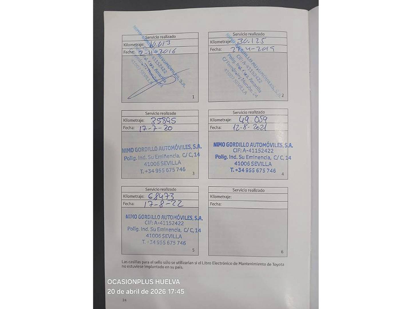 Foto del mantenimiento del Toyota Rav4 Toyota Rav4 150D 2WD Advance (143 CV)