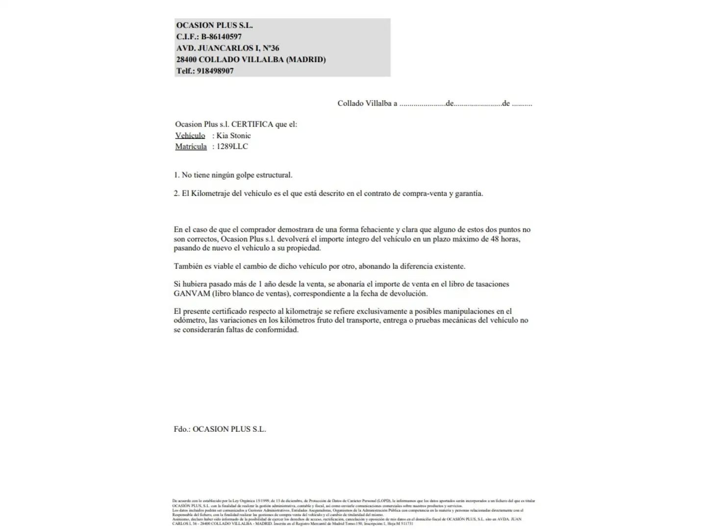 Certificado