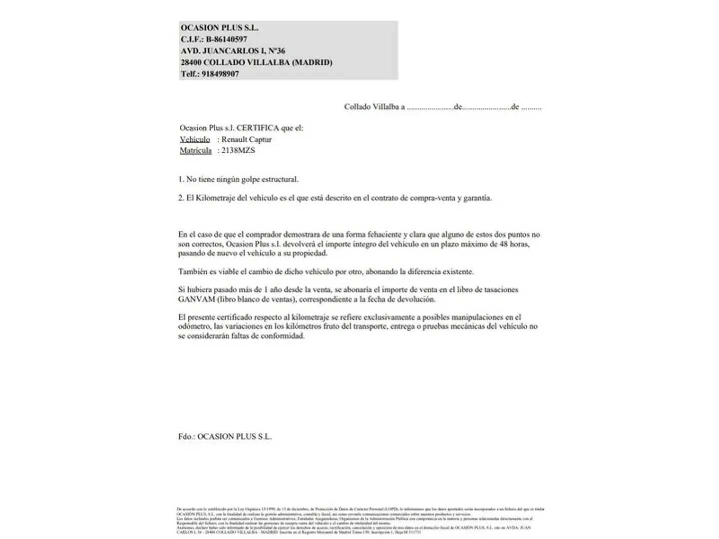 Certificado