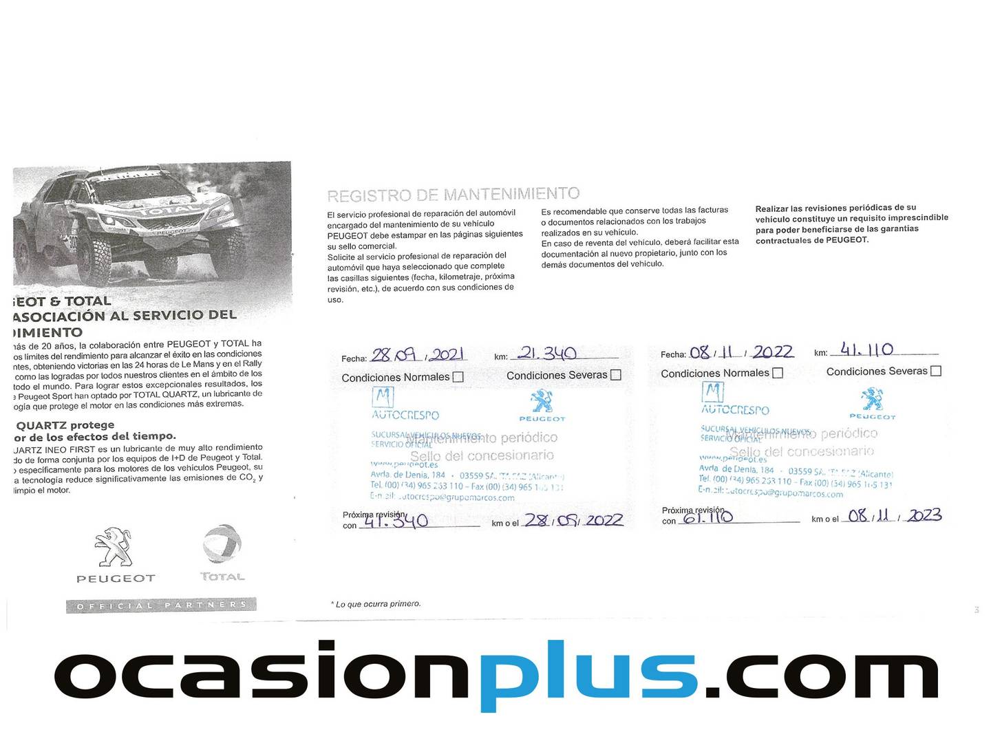 Foto del mantenimiento del Peugeot 3008 Peugeot 3008 BlueHDI 130 S&S GT Line (130 CV)