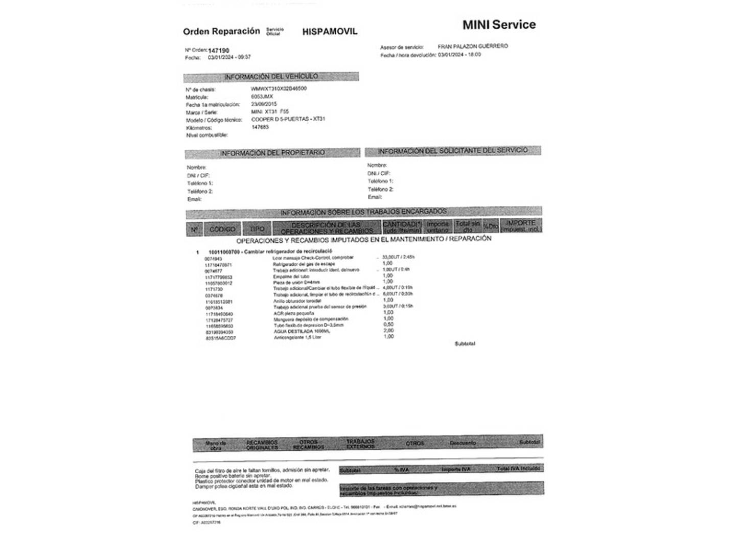 Foto Mini MINI MINI MINI 5 Puertas Cooper D (116 CV)