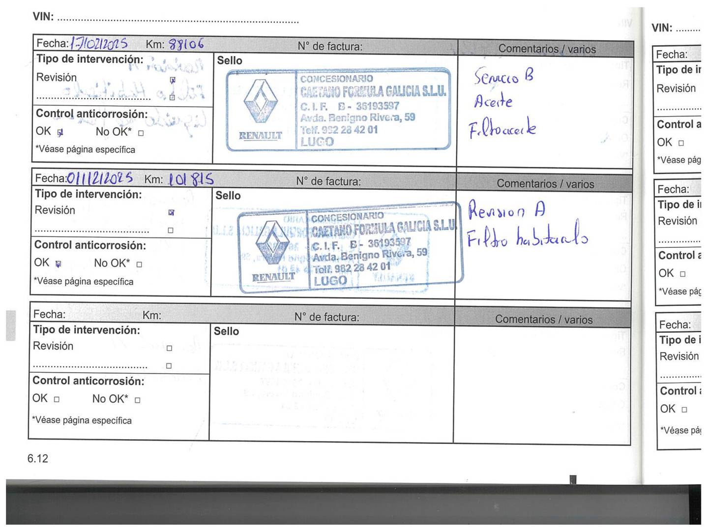 Foto del mantenimiento del Renault Captur Renault Captur Zen+ TCe (155 CV) EDC