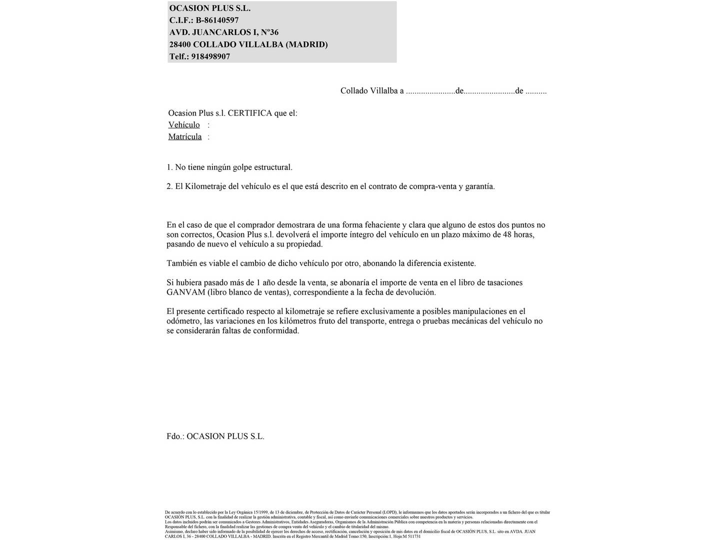 Foto del certificado del Peugeot 308 Peugeot 308 SW 1.2 PureTech S&S GT Line EAT6 (130 CV)