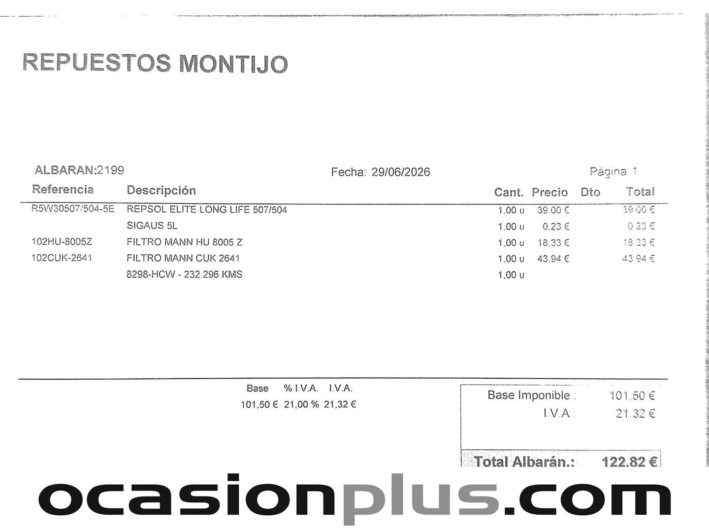 Foto del mantenimiento del Audi A6 Audi A6 3.0 TDI quattro (245 CV) S tronic