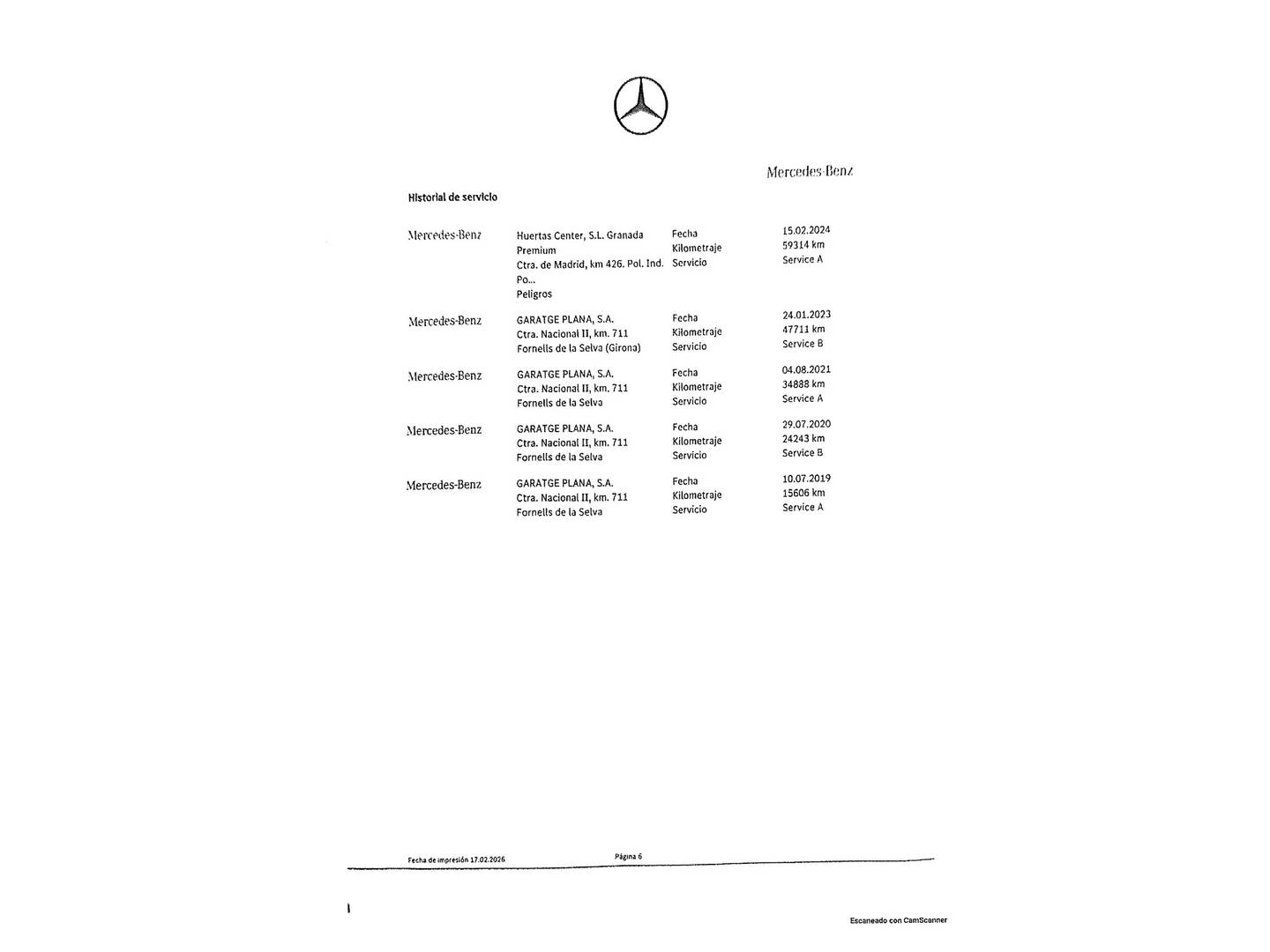 Foto del mantenimiento del Mercedes Clase A Mercedes-Benz Clase A 200 d (136 CV)Pack AMG