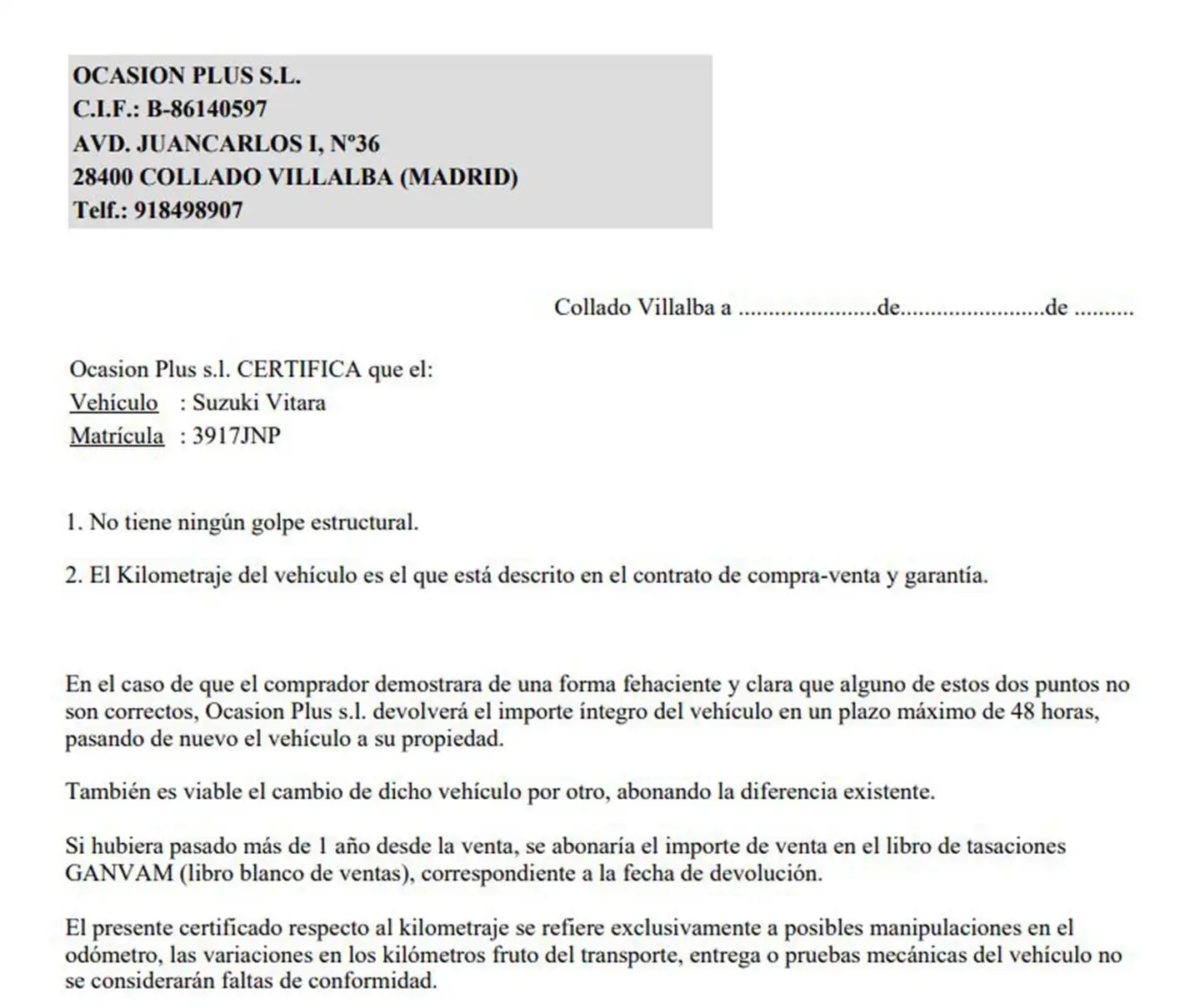 Certificado