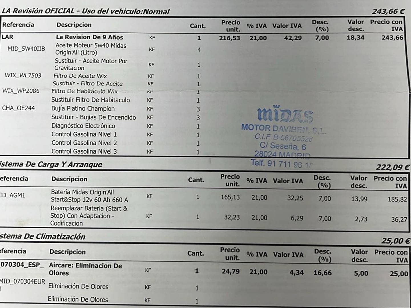 Foto del mantenimiento del Audi A1 Audi A1 Sportback Adrenalin 1.0 TFSI (95 CV) Pack S-Line