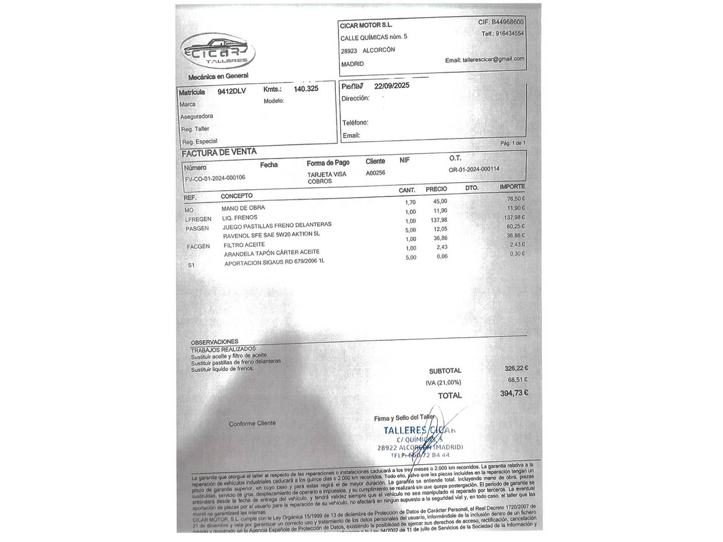Foto del certificado del Renault Grand Scénic Renault Grand Scenic 2.0 Confort Dynamique (135 CV) 7 Plazas