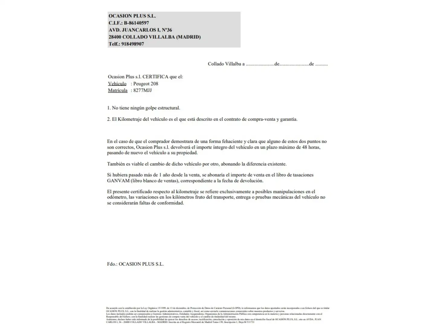 Certificado