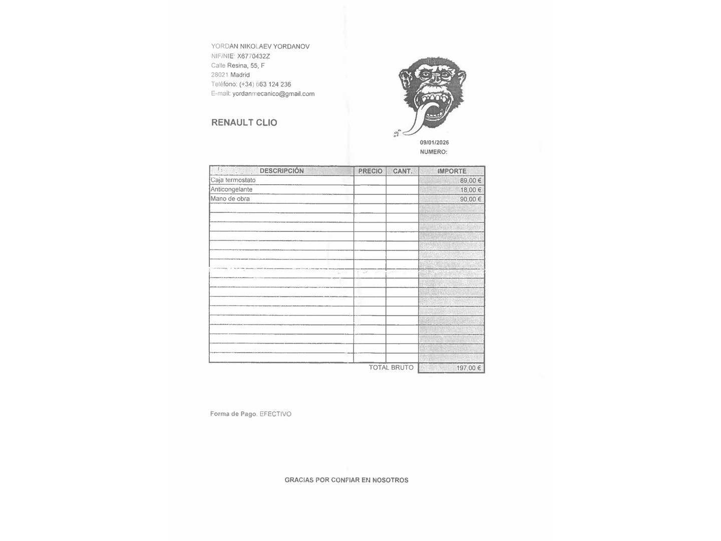 Foto del mantenimiento del Renault Clio Renault Clio Limited Energy TCe  (90 CV)