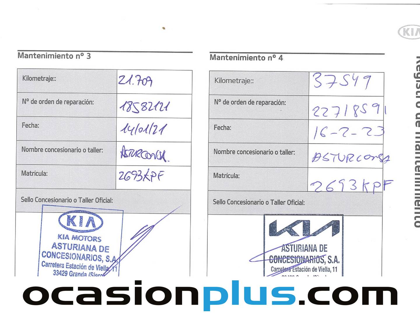 Foto del mantenimiento del KIA Stonic KIA Stonic 1.0 T-GDi Eco-Dynamic Drive (120 CV)