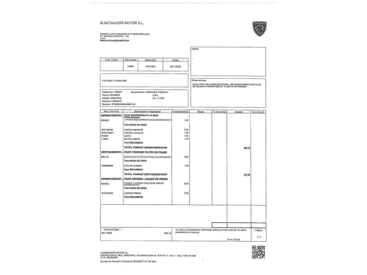 Foto Peugeot 3008 Peugeot 3008 130 S&S Active 96 kW (130 CV)