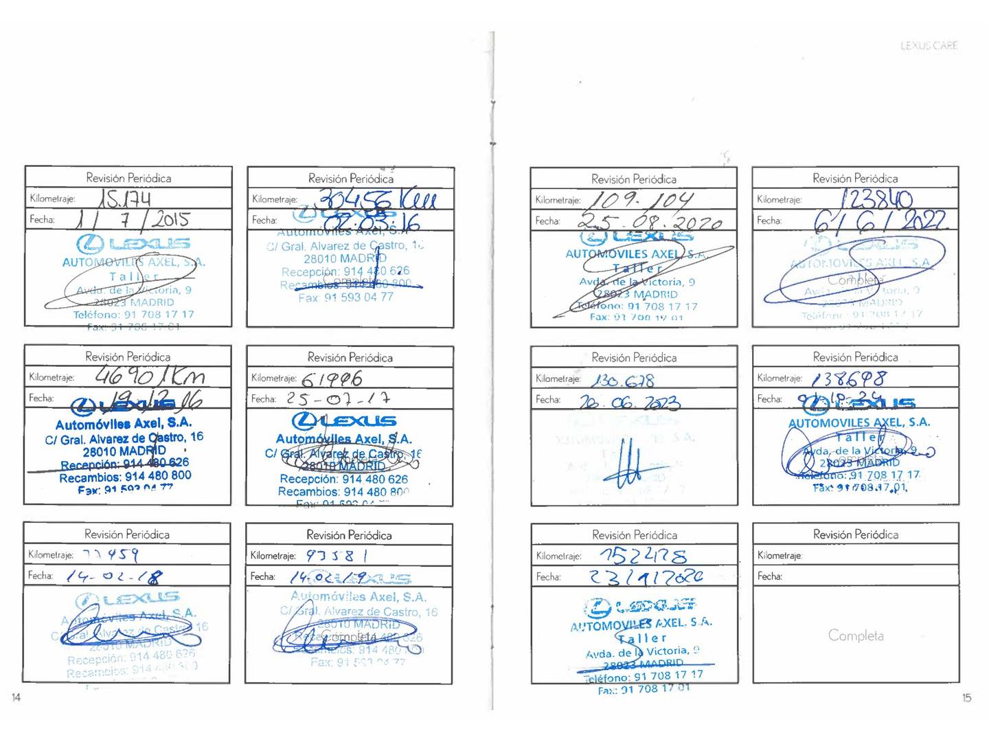 Foto del mantenimiento del Lexus NX Lexus NX 300h F Sport 4WD (197 CV)