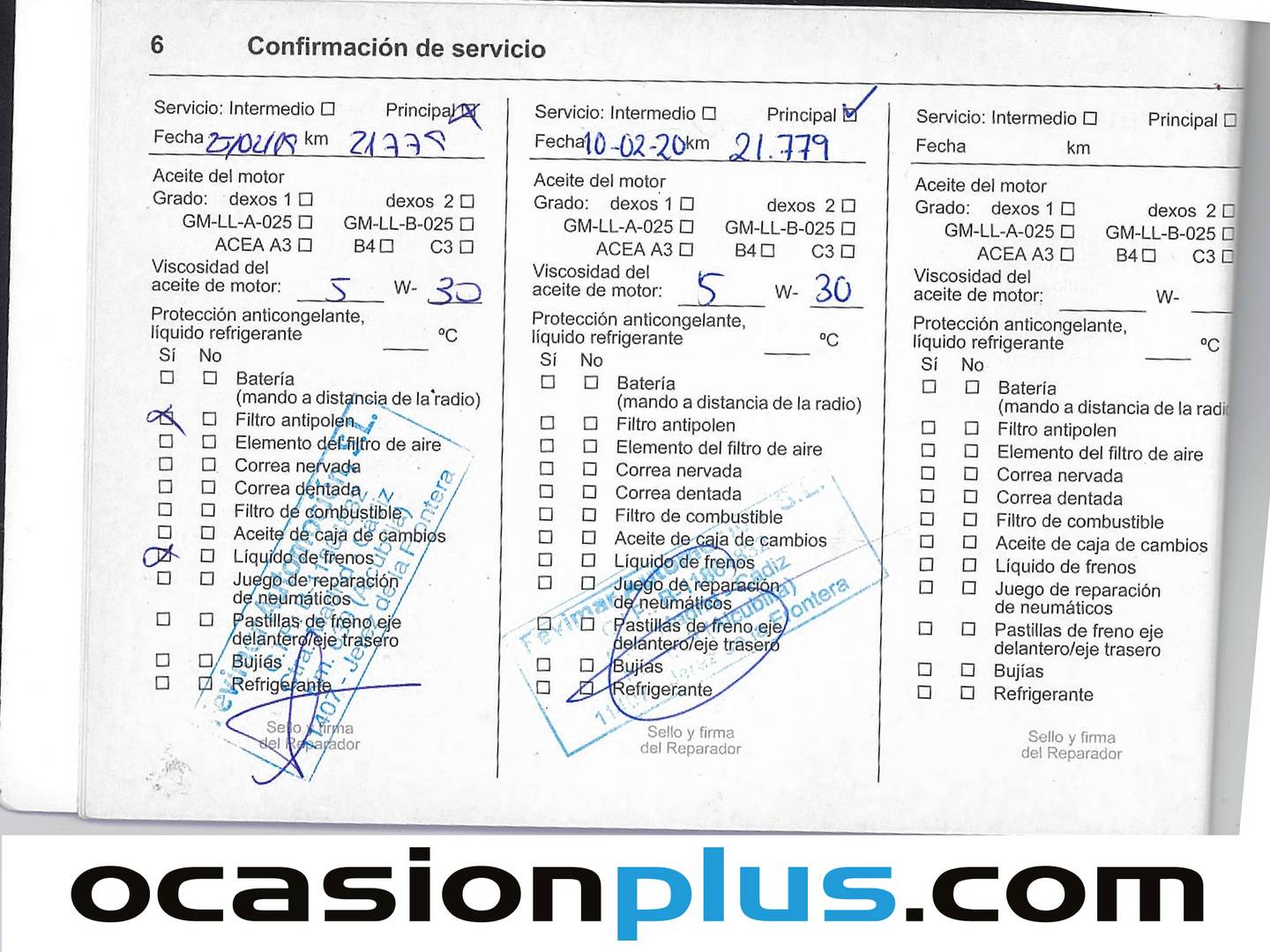 Foto del mantenimiento del Opel Corsa Opel Corsa 1.4 Selective (90 CV)