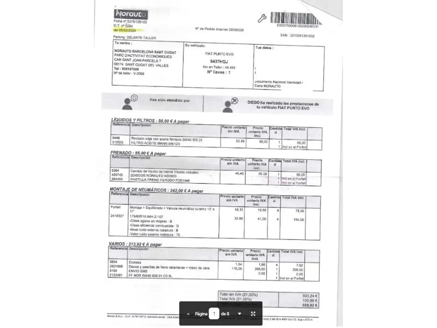 Foto Fiat Punto EVO Fiat Punto Evo 1.4 S&S Dynamic (77 CV)