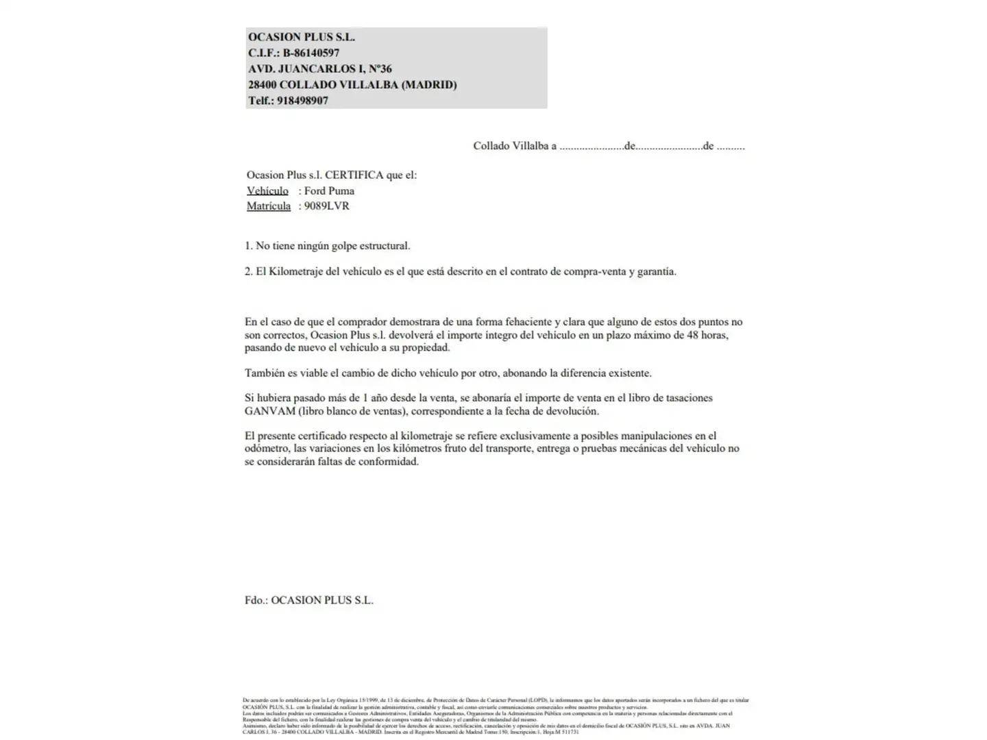 Certificado
