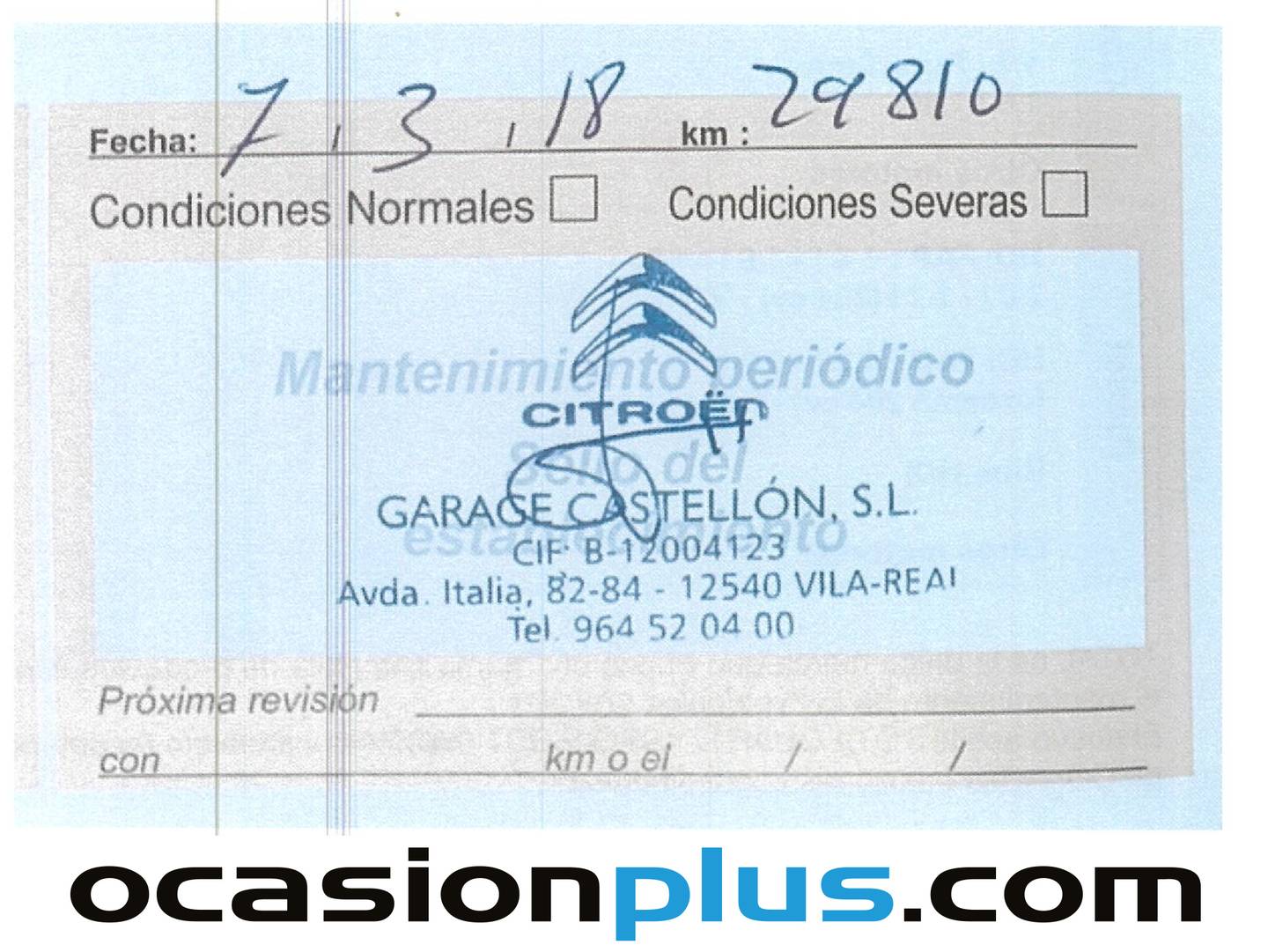 Foto del mantenimiento del Citroën Grand C4 Picasso Citroën Grand C4 Picasso PureTech 130 S&S 6v Feel Edition (130 CV) 7 Plazas