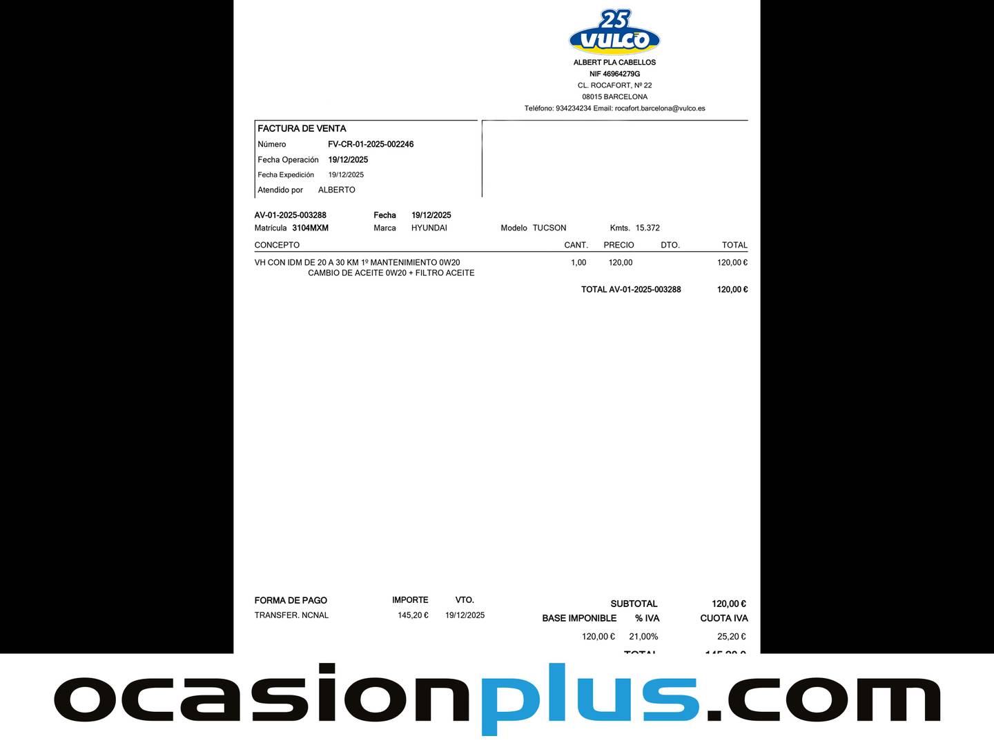 Foto del mantenimiento del Hyundai Tucson Hyundai Tucson 1.6 TGDI HEV Klass AT (215 CV)