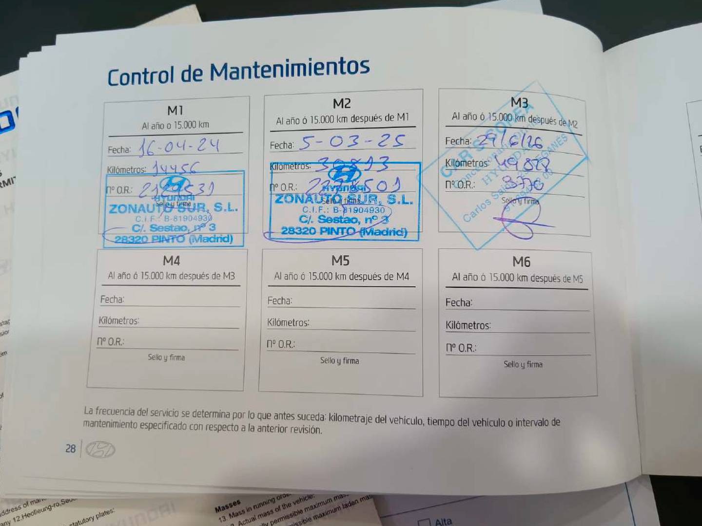 Foto del mantenimiento del Hyundai Kona Hyundai Kona 1.6 GDI HEV Tecno DCT (141 CV)