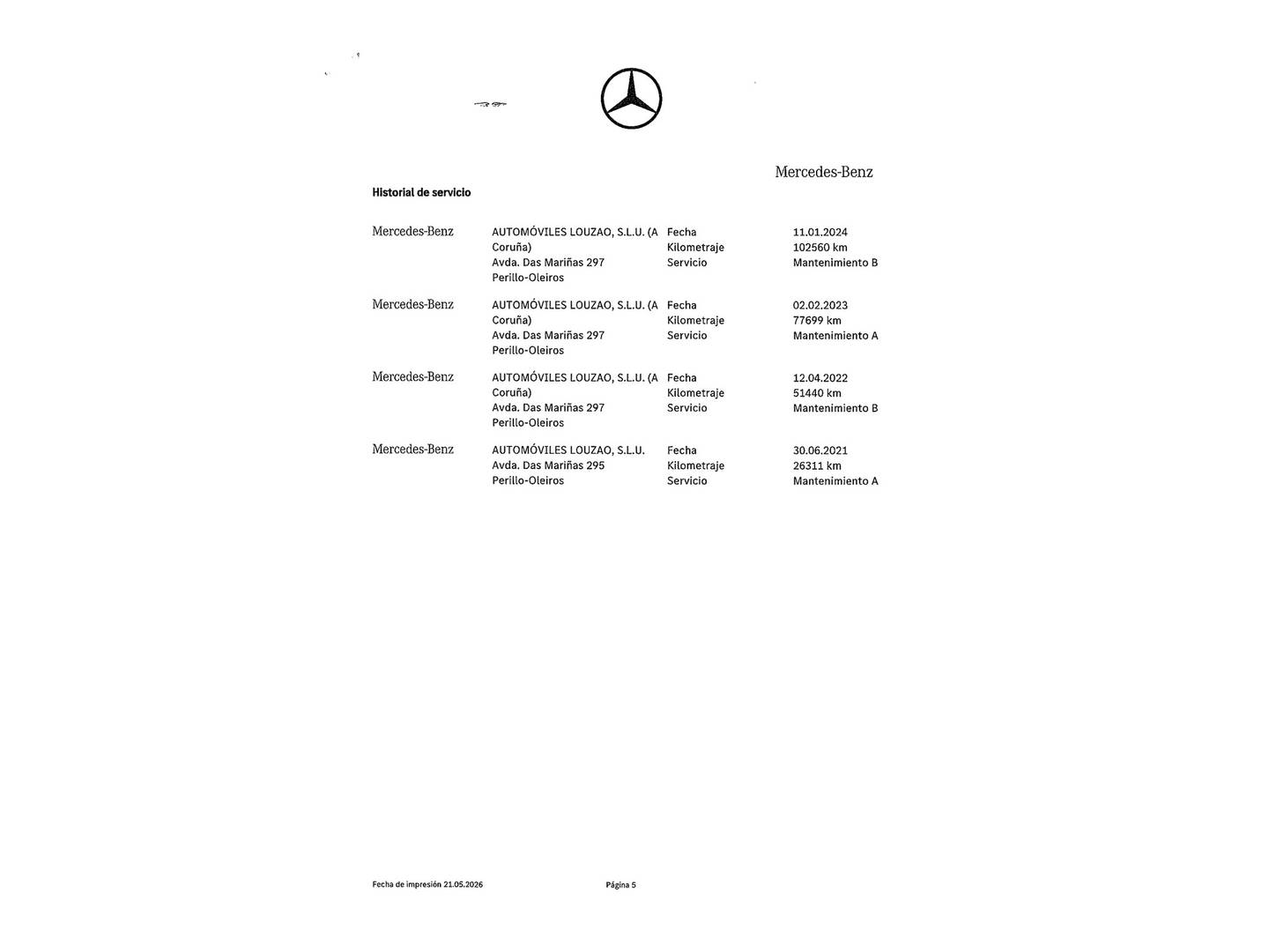Foto del mantenimiento del Mercedes Clase C Mercedes Clase C Estate 220 d 4Matic (194 CV) Pack AMG