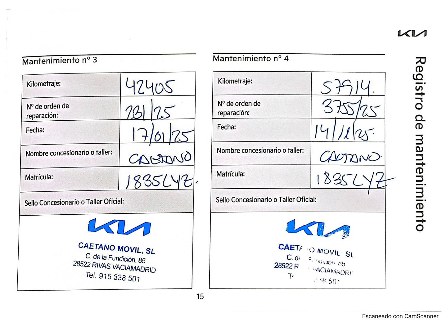 Foto del mantenimiento del KIA XCeed KIA XCeed 1.0 T-GDi Drive (120 CV)