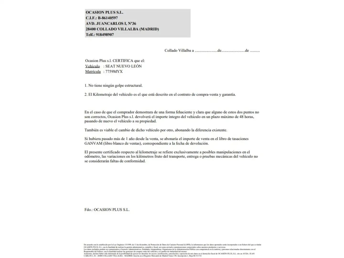 Certificado