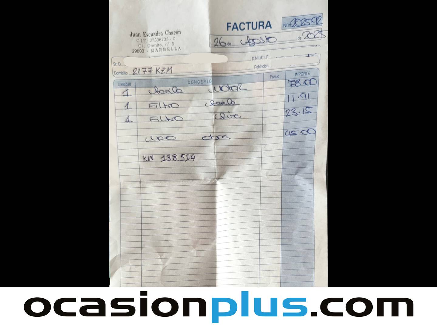 Foto del mantenimiento del Skoda Scala Skoda Scala 1.5 TSI First Edition DSG (150 CV)