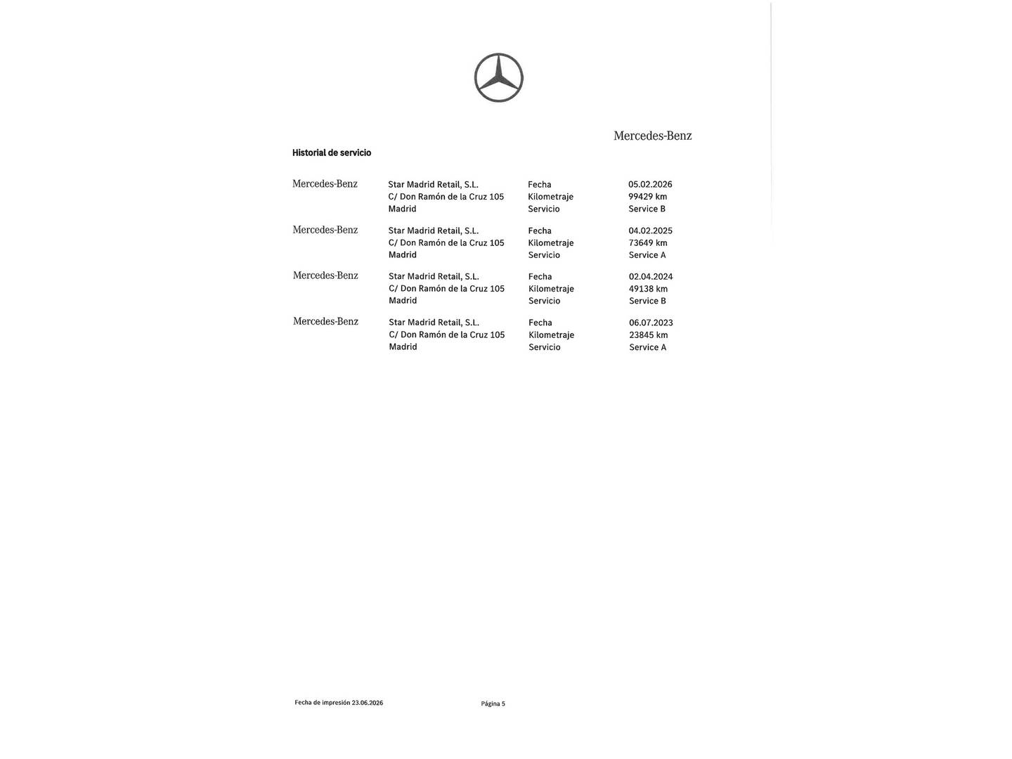 Foto del mantenimiento del Mercedes GLB Mercedes GLB 200 (163 CV)