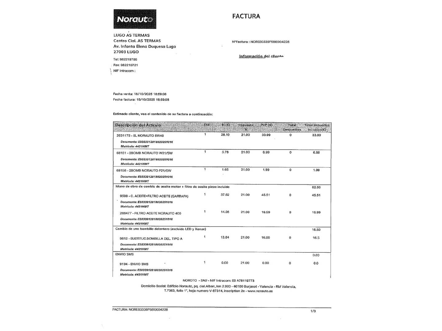 Foto del mantenimiento del Fiat 500L Fiat 500L 1.4 16v (95 CV)