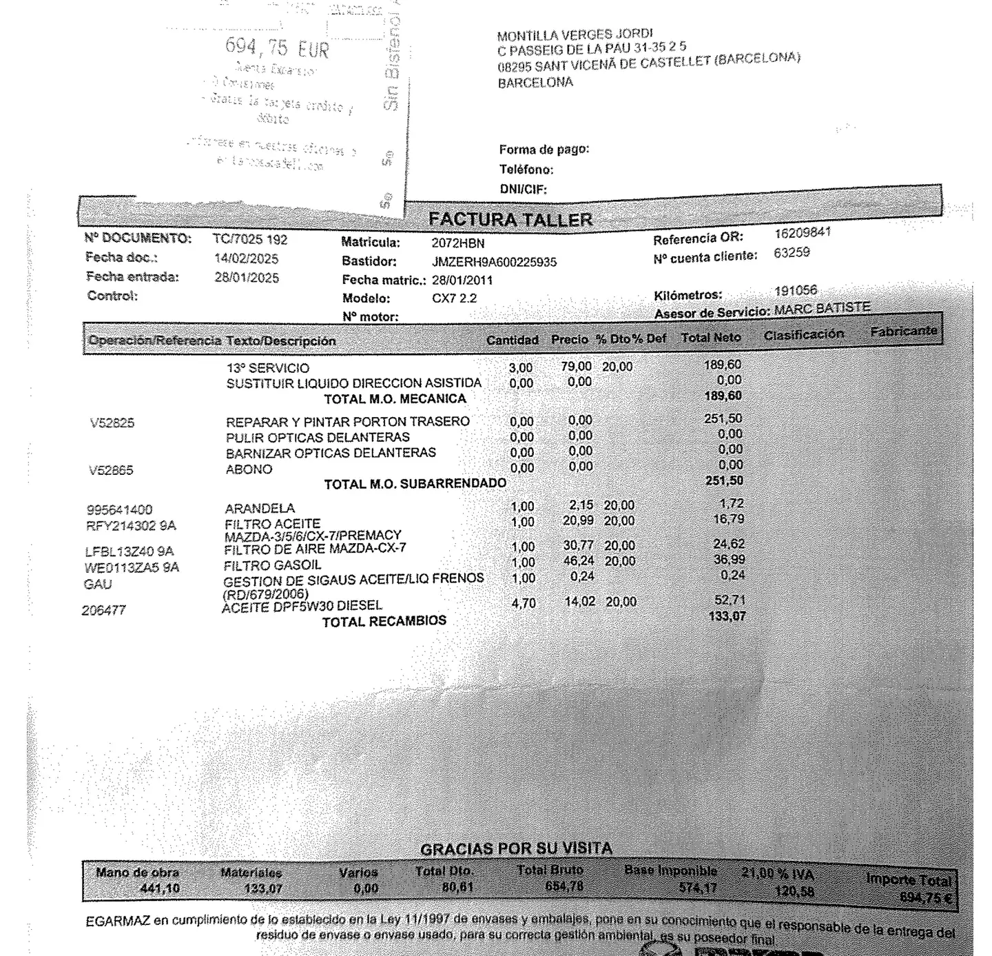 Foto Mazda CX-7 Mazda CX-7 2.2 CRTD Luxury (173 CV) 4X4