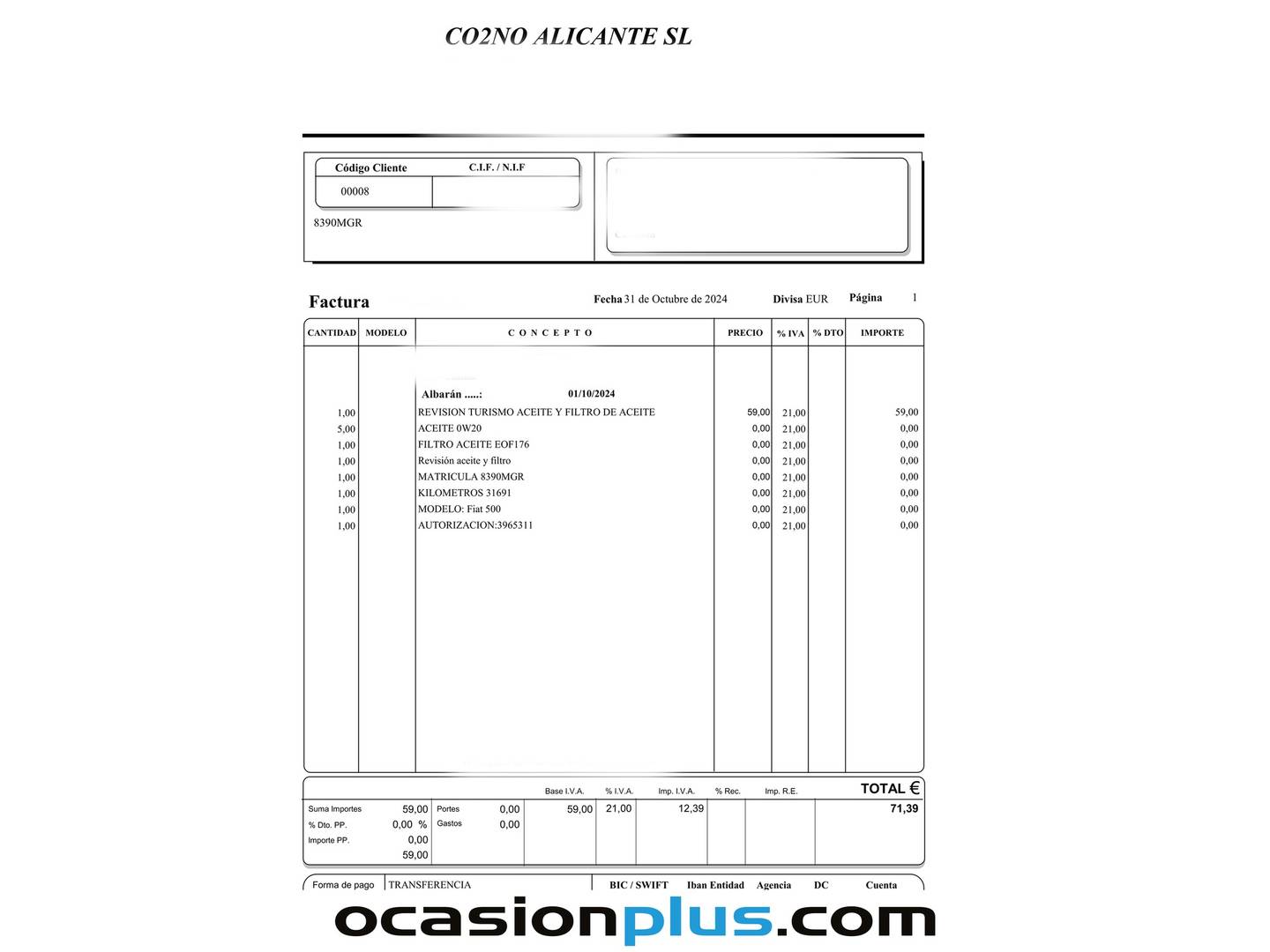 Foto del mantenimiento del Fiat 500C Fiat 500C 1.0 Hybrid Club (70 CV)
