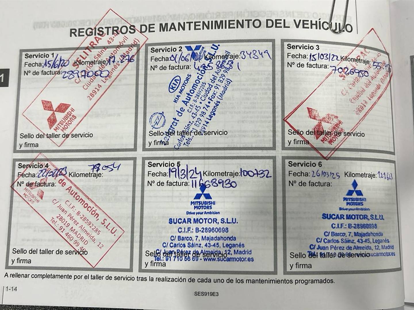 Foto del mantenimiento del Mitsubishi Outlander Mitsubishi Outlander 2.4 PHEV Motion 4WD Auto (224 CV)