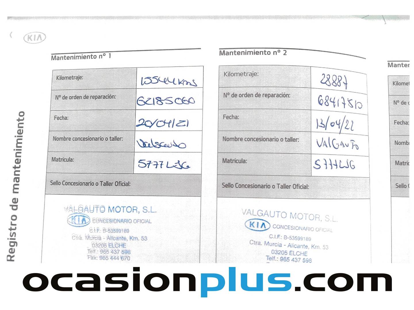 Foto del mantenimiento del KIA Ceed KIA Ceed 1.0 T-GDi Drive (120 CV)
