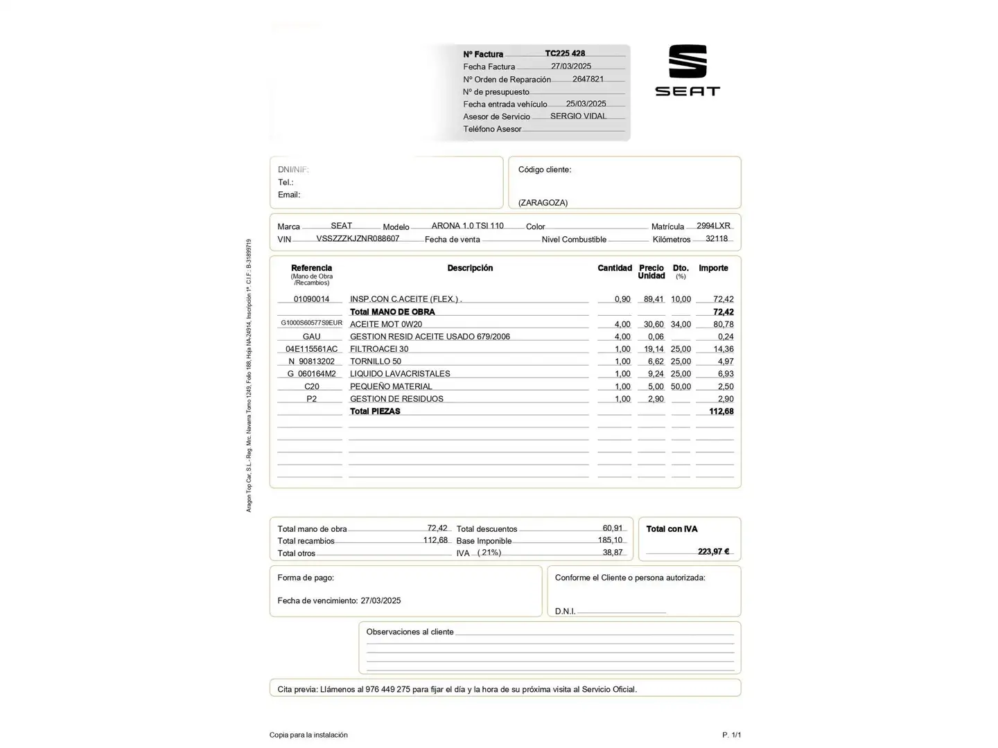 Foto Seat Arona SEAT Arona 1.0 TSI Xperience Plus DSG  (110 CV)