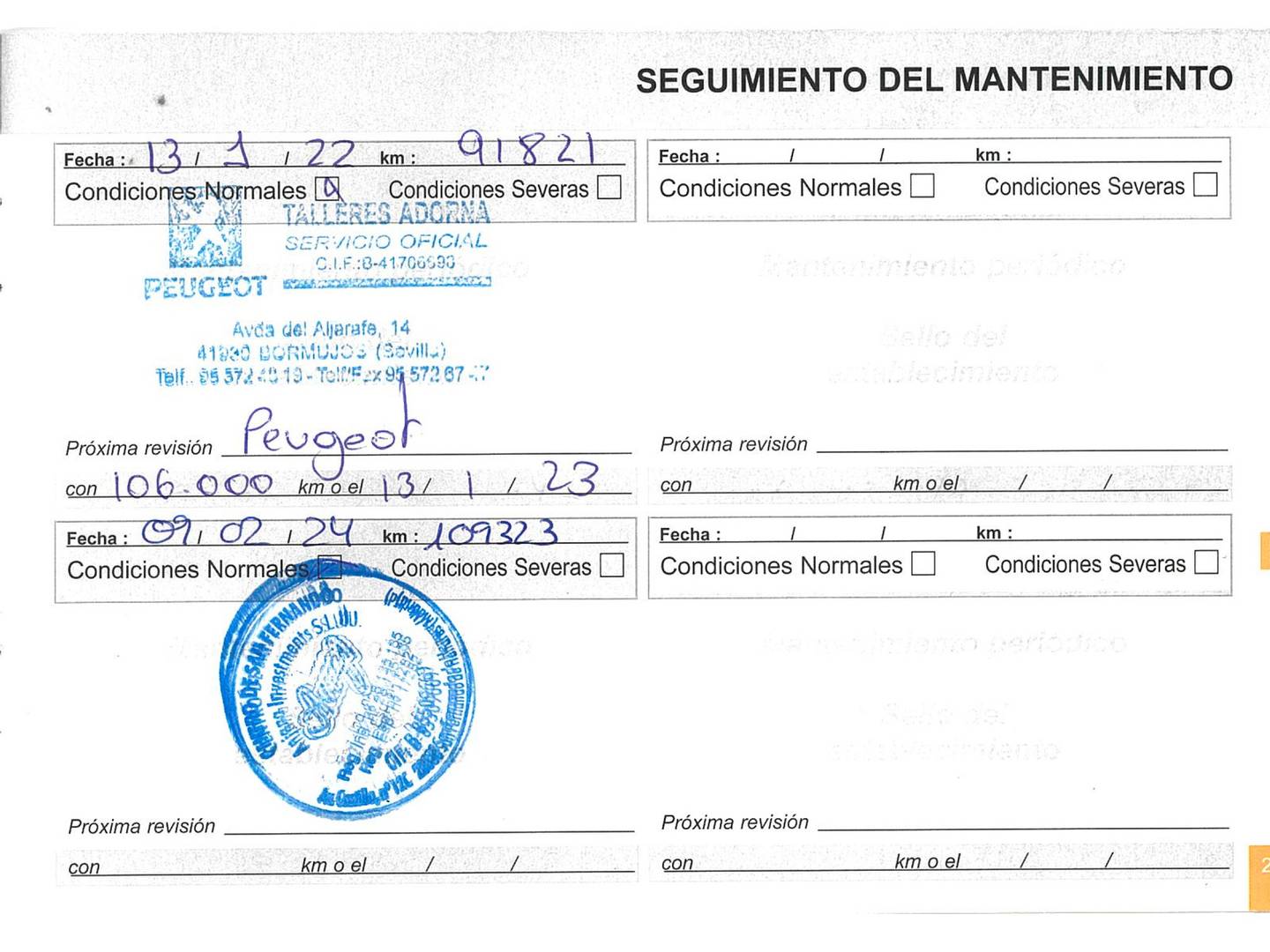 Foto del mantenimiento del Peugeot 2008 Peugeot 2008 PureTech 110 S&S Allure (110 CV)