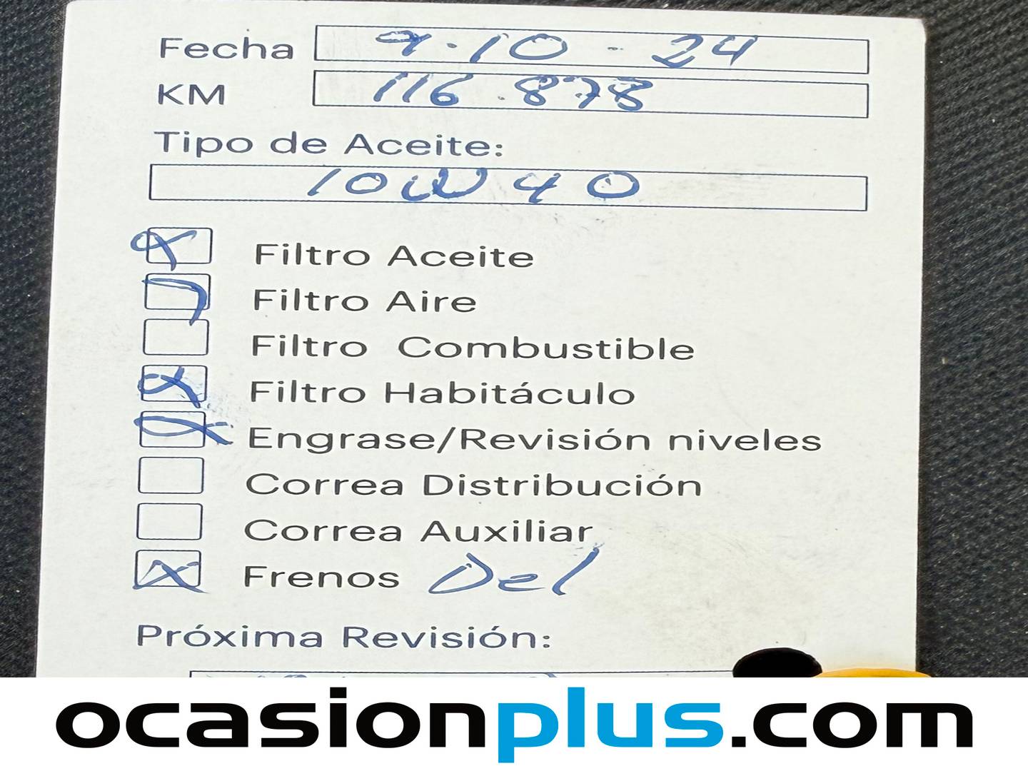 Foto del mantenimiento del Nissan Micra Nissan Micra 1.2 Visia (80 CV)