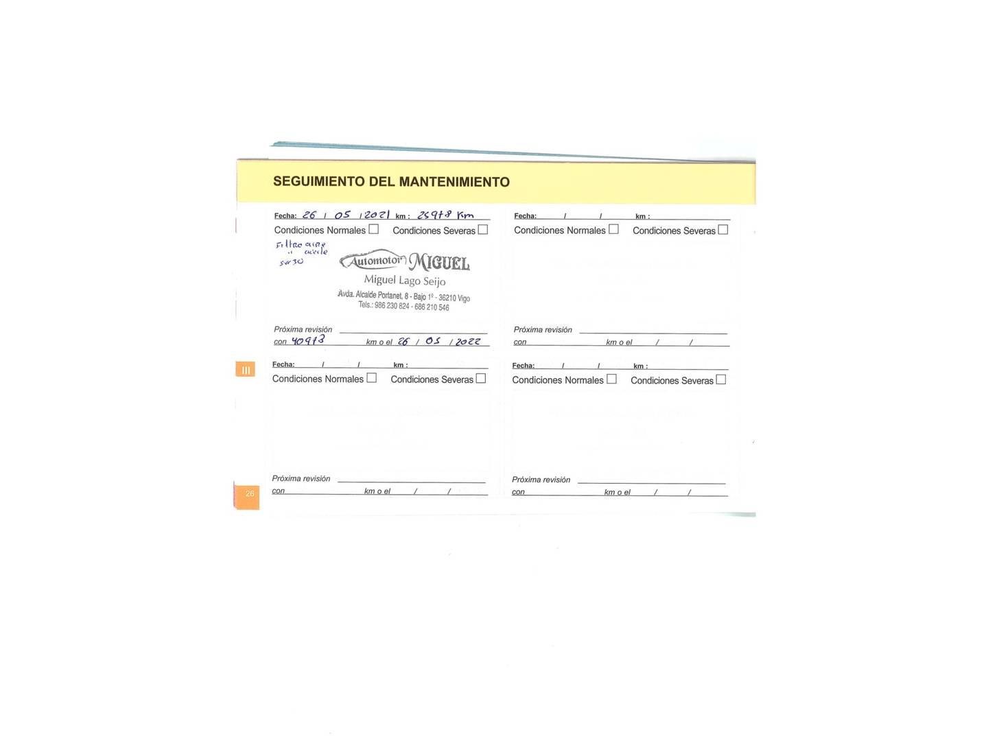 Foto del mantenimiento del Citroën C4 Cactus Citroën C4 Cactus BlueHDi 100 Shine ETG6 (100 CV)