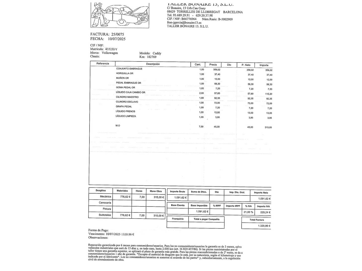 Foto Volkswagen Caddy Volkswagen Caddy Profesional Profesional Furgon 1.6 TDI BMT (75 CV)