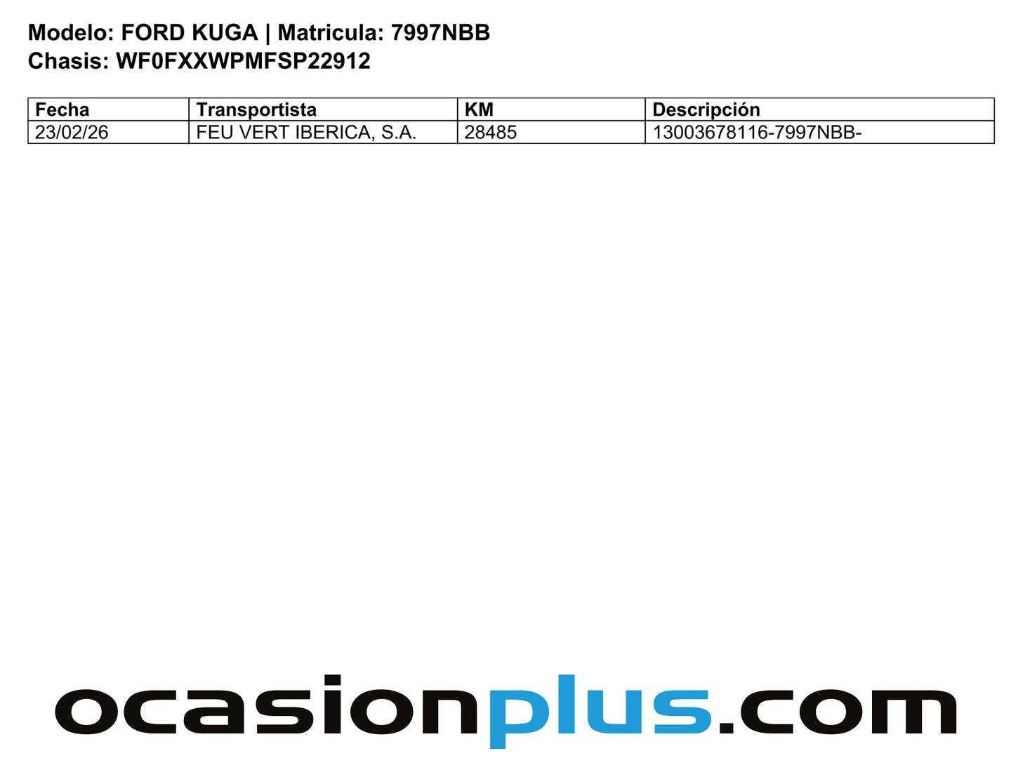 Foto del mantenimiento del Ford Kuga Ford Kuga 1.5T EcoBoost ST-Line 4x2 (150 CV)