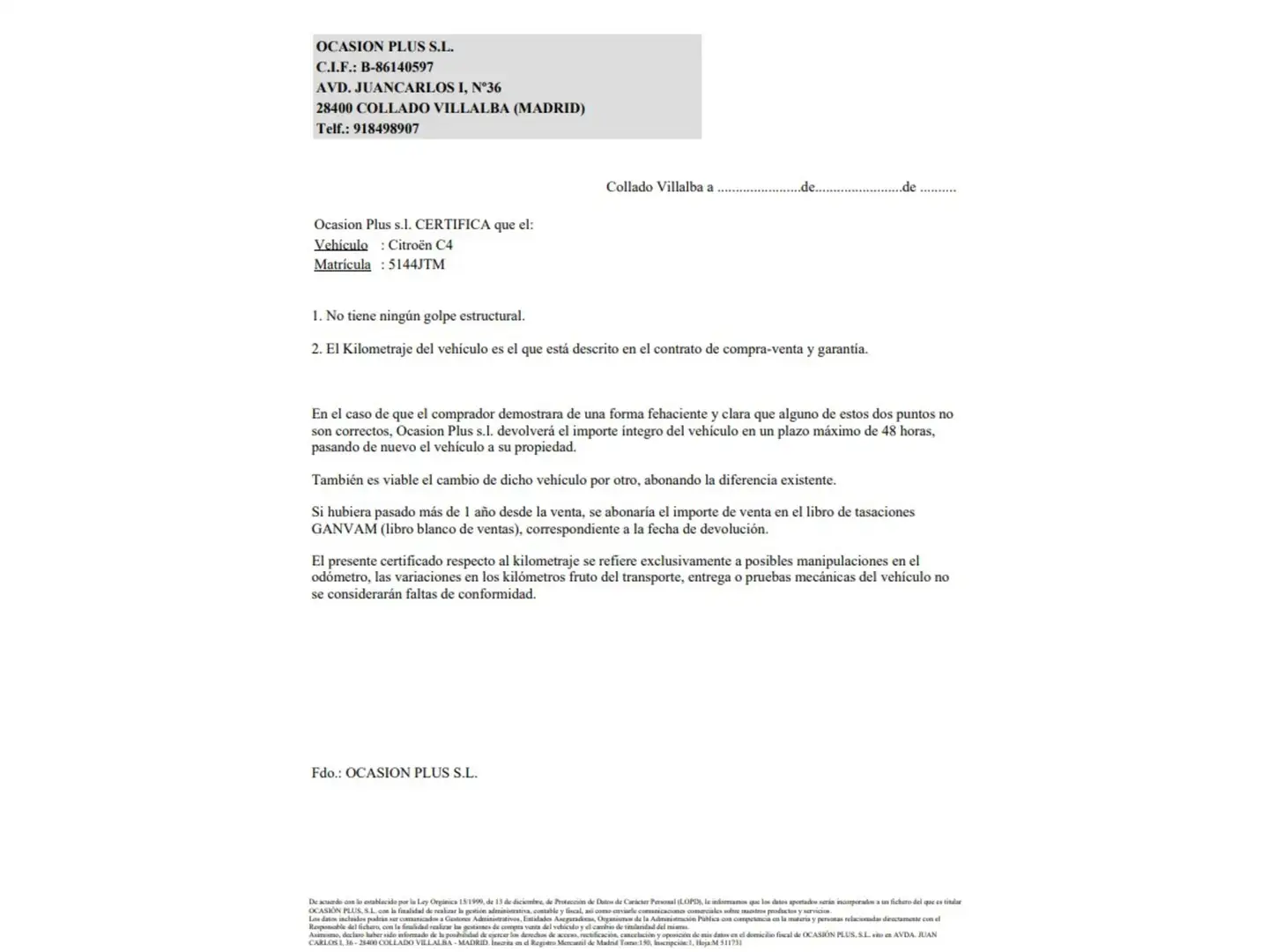 Certificado