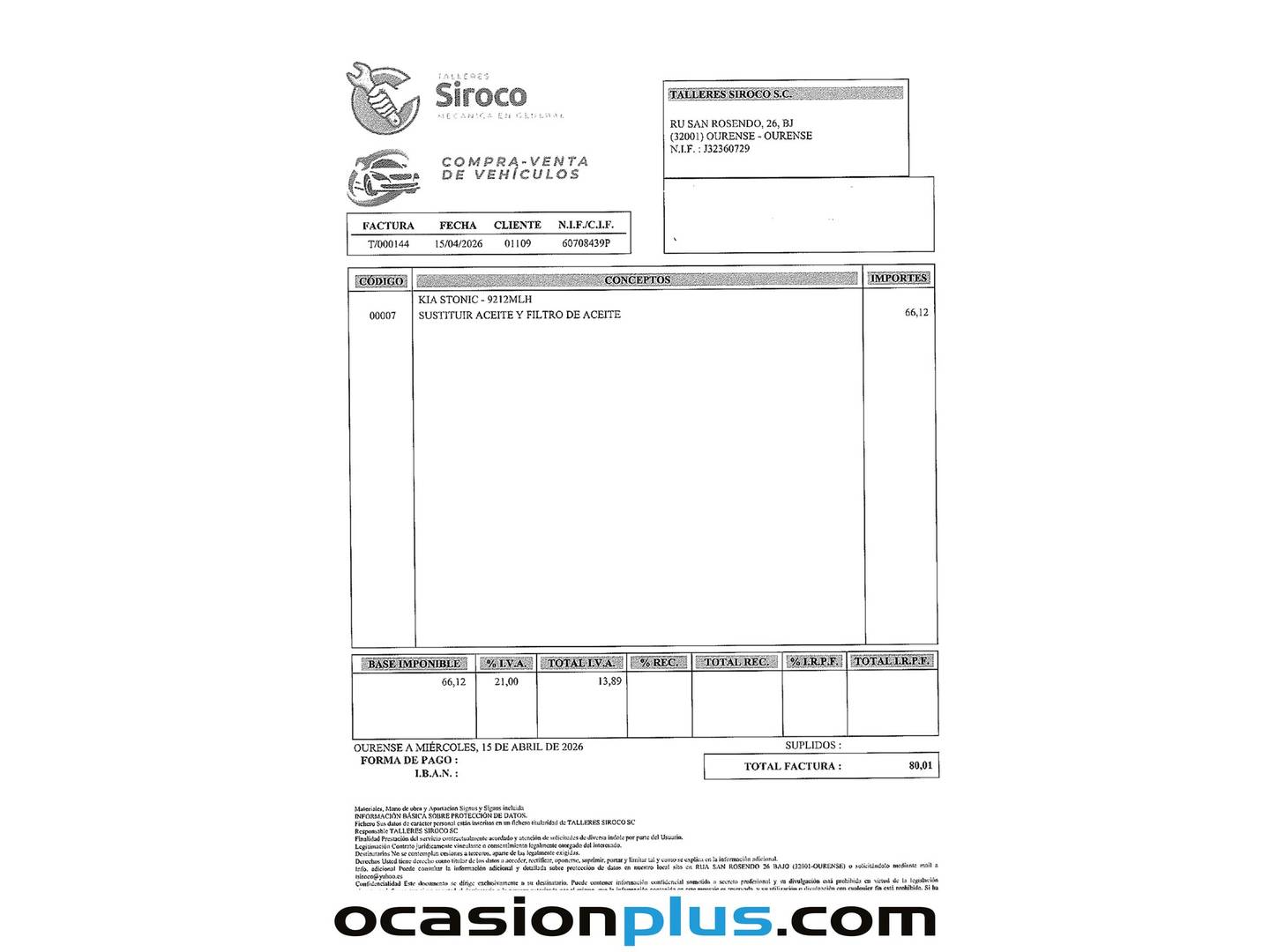 Foto del mantenimiento del KIA Stonic KIA Stonic 1.0 T-GDi MHEV Drive (120 CV)