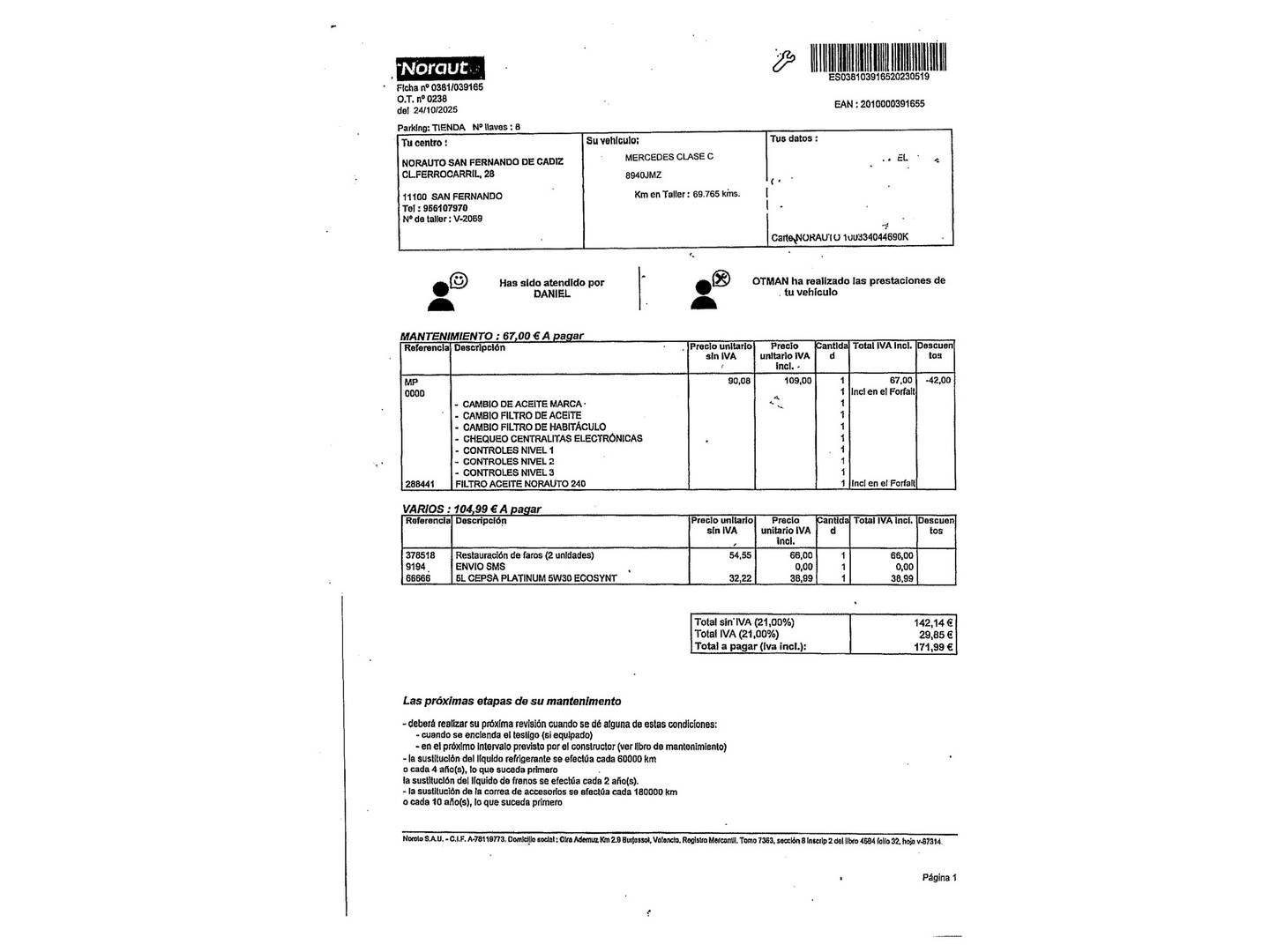 Foto Mercedes Clase C Mercedes-Benz Clase C C 220 d (170 CV)