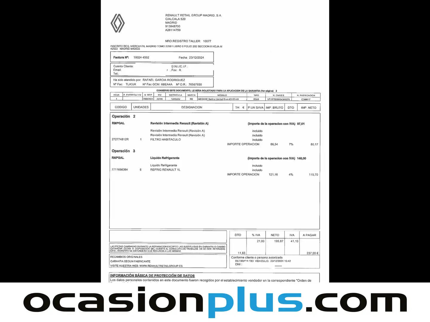 Foto Renault Mégane Renault Megane Limited Blue dCi (115 CV)