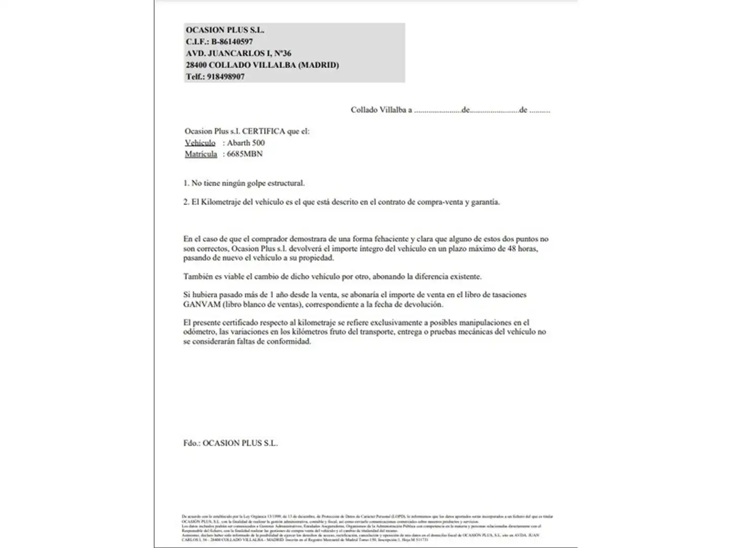 Certificado