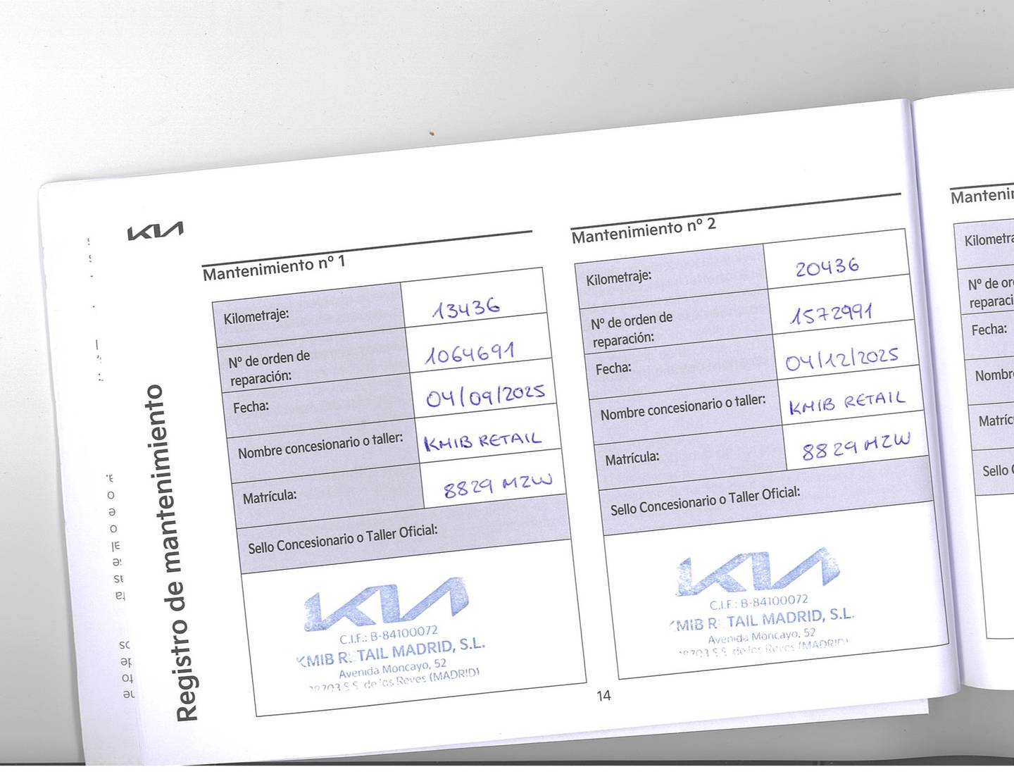 Foto del mantenimiento del KIA Ceed KIA Ceed 1.0 T-GDI Drive (100 CV)