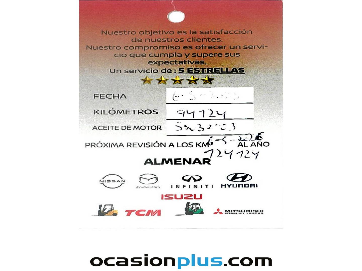 Foto del mantenimiento del Nissan QASHQAI Nissan Qashqai dCi 115 Acenta (115 CV)
