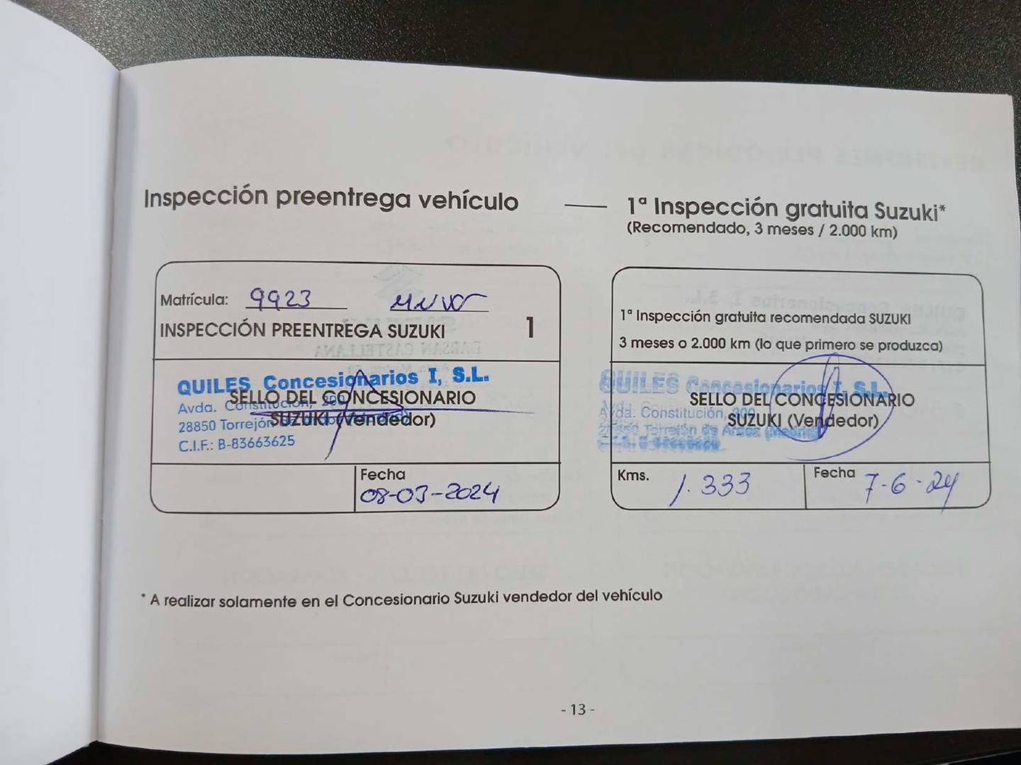 Foto del mantenimiento del Suzuki Ignis Suzuki Ignis 1.2 Mild Hybrid GLX (83 CV)